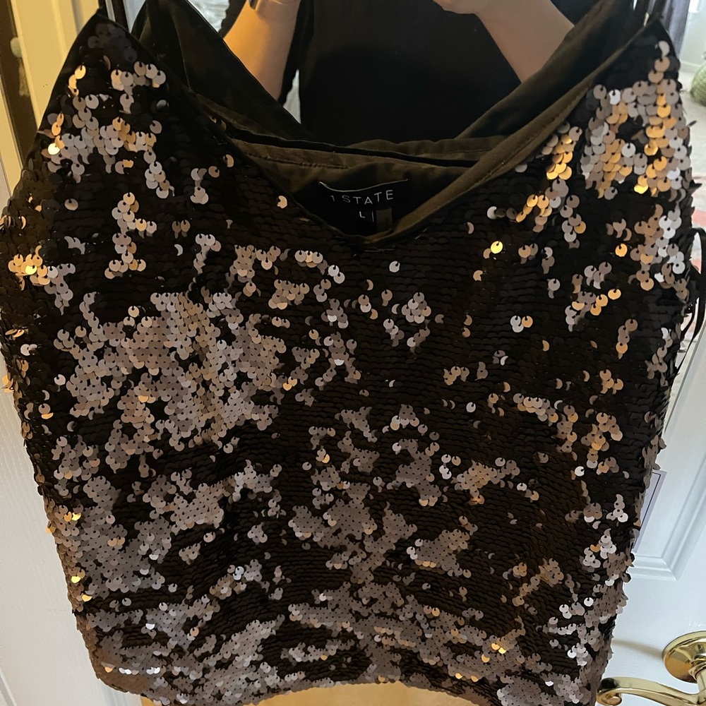 Slate L Sequin Tank NWT